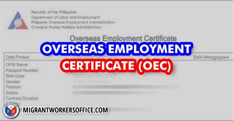 oec online appointment 2022|Apply OEC (Overseas Employment Certificate) .